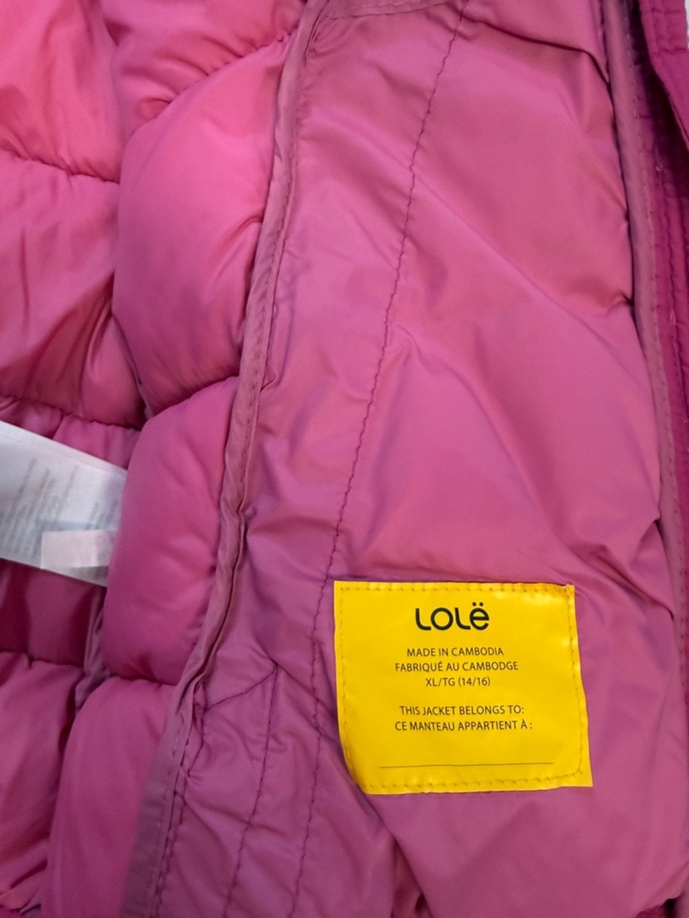 Lole NWOT Kids Packable Pink Hooded Puffer Jacket - Picture 10 of 11